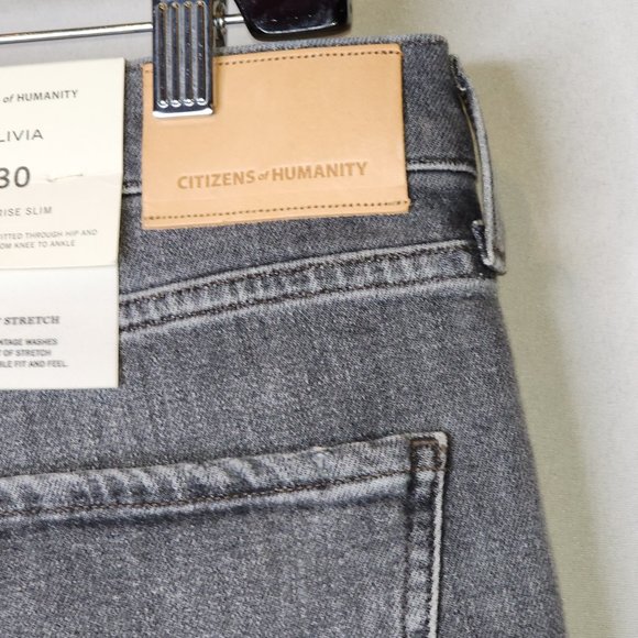 Citizens of Humanity High Rise Slim Olivia Jeans in Silver Mist - Picture 3 of 6